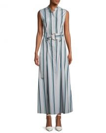 Diane von Furstenberg Striped Sleeveless Belted Maxi Dress at Neiman Marcus